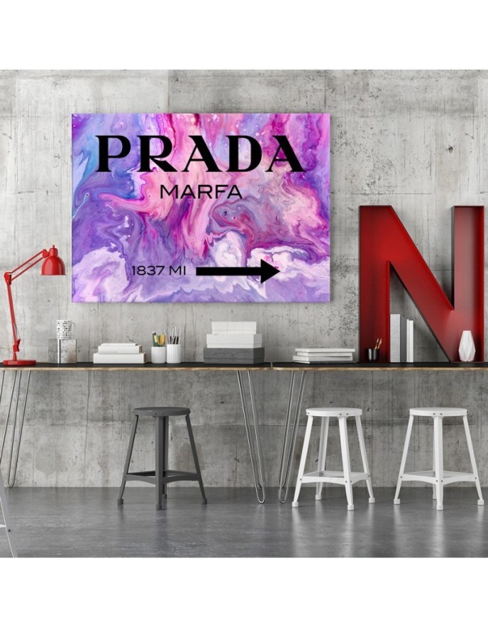 Glamour canvas painting - Prada Marfa Purple | FEEBY