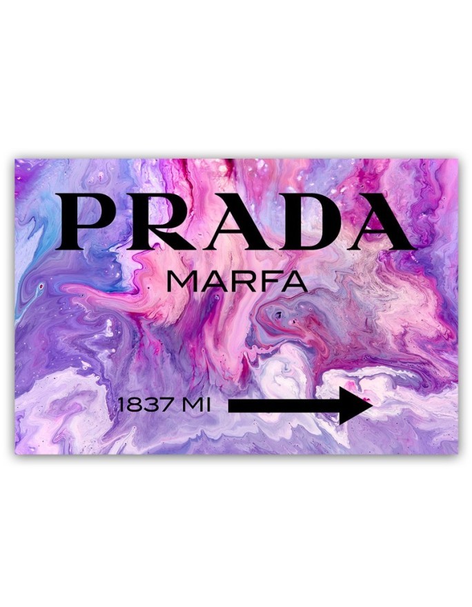 Glamour canvas painting - Prada Marfa Purple | FEEBY