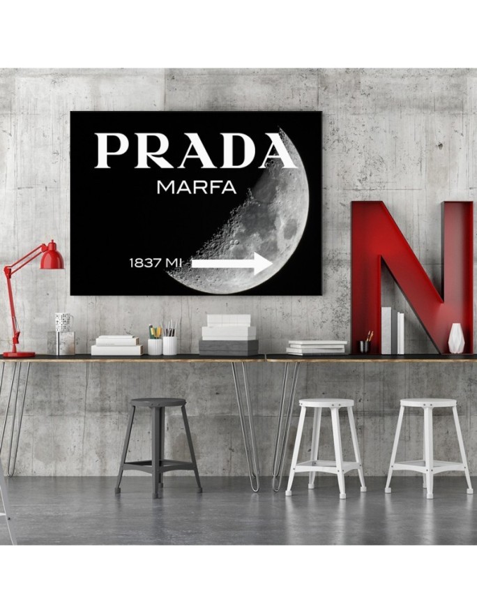 Glamour canvas painting - Prada Marfa Black | FEEBY
