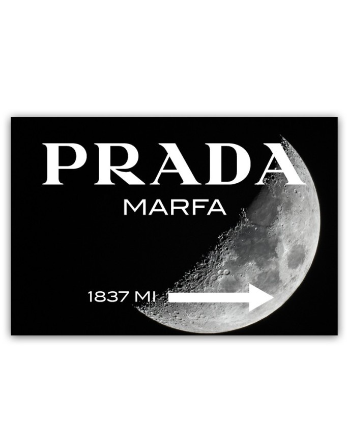 Glamour canvas painting - Prada Marfa Black | FEEBY