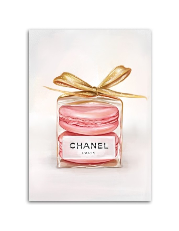 Canvas prints for bedroom glamour - Perfume bottle with macarons | FEEBY