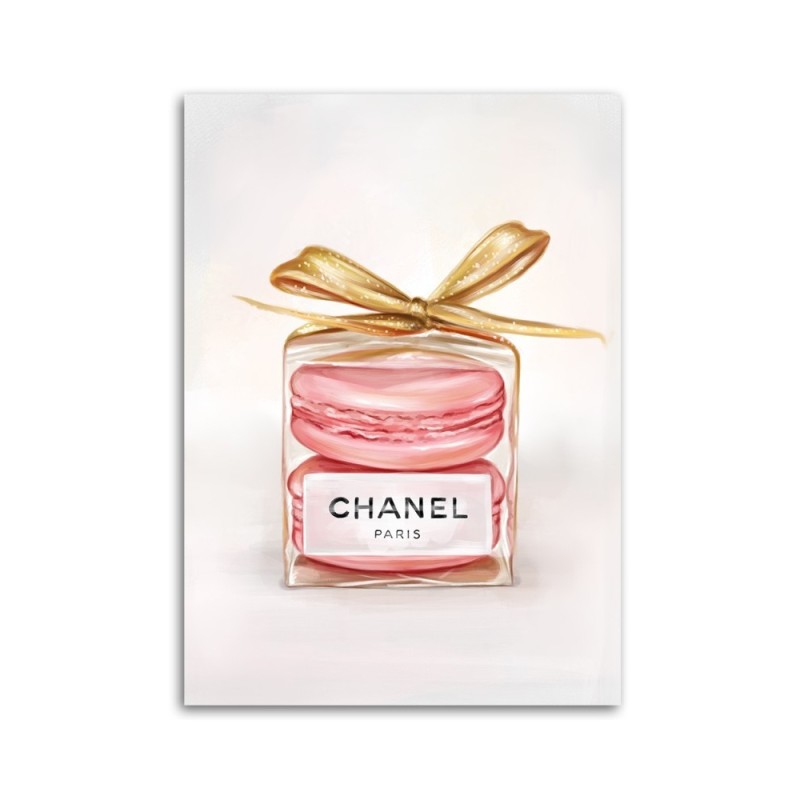 Canvas prints for bedroom glamour - Perfume bottle with macarons | FEEBY