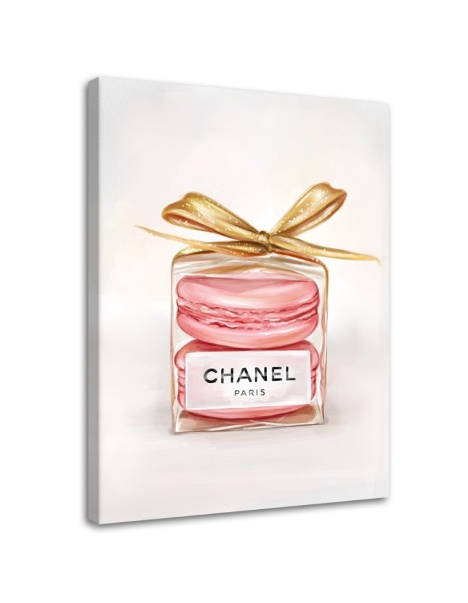 Canvas prints for bedroom glamour - Perfume bottle with macarons | FEEBY