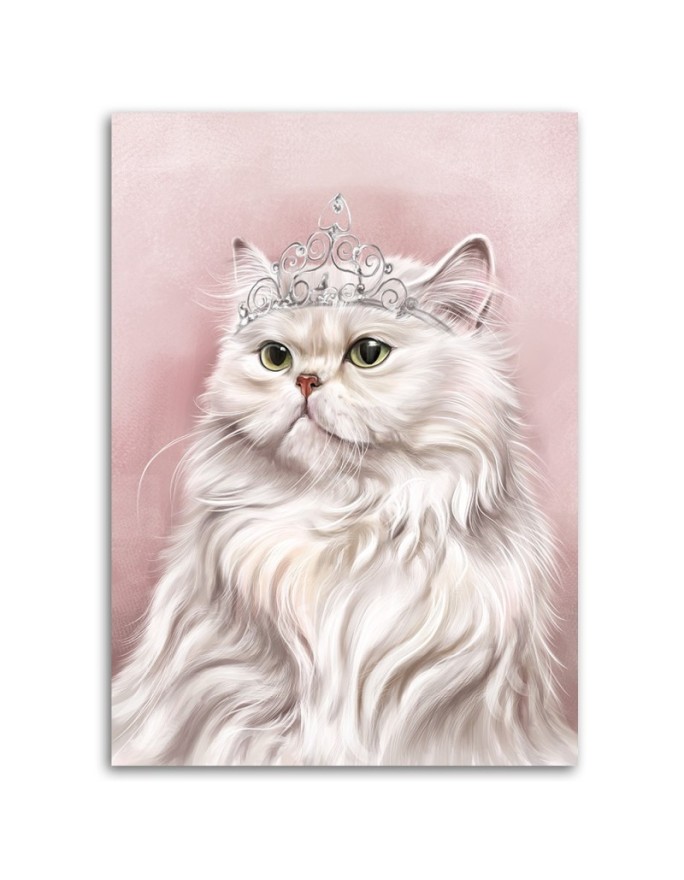 Canvas print White royal cat