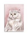 Modern wall art paintings - White royal cat | FEEBY