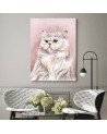 Modern wall art paintings - White royal cat | FEEBY