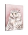 Modern wall art paintings - White royal cat | FEEBY