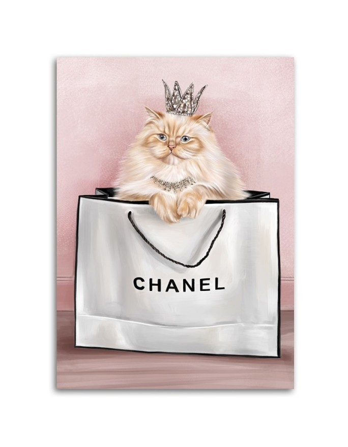 Glamour Canvas paintings - Cat in a chanel bag | FEEBY