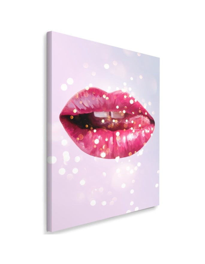 Canvas print Pink lips -...