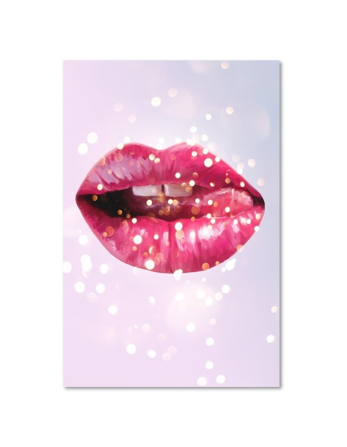 Canvas prints for the bedroom - Pink lips from Dmitry Belov | FEEBY