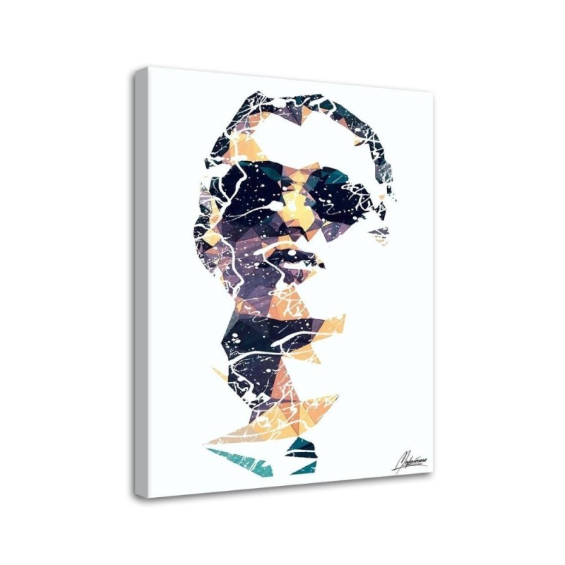 Canvas prints of glamour for the bedroom - Face of a woman in glasses | FEEBY