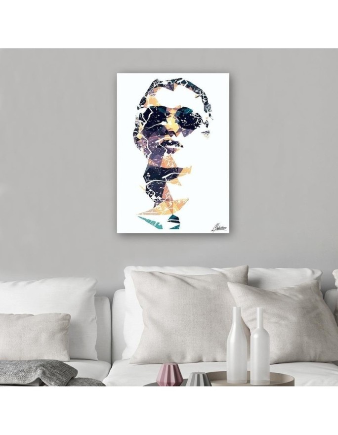 Canvas prints of glamour for the bedroom - Face of a woman in glasses | FEEBY