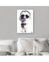 Canvas prints of glamour for the bedroom - Face of a woman in glasses | FEEBY