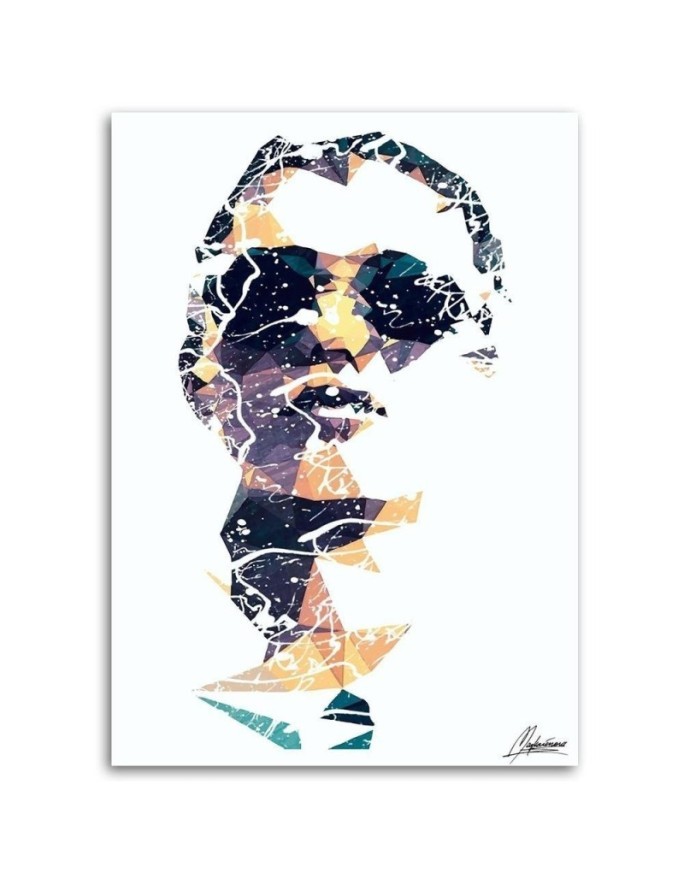 Canvas prints of glamour for the bedroom - Face of a woman in glasses | FEEBY