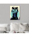 Stylish Canvas paintings for the living room - Woman and blue Cantu wheel | FEEBY