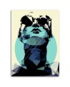 Stylish Canvas paintings for the living room - Woman and blue Cantu wheel | FEEBY