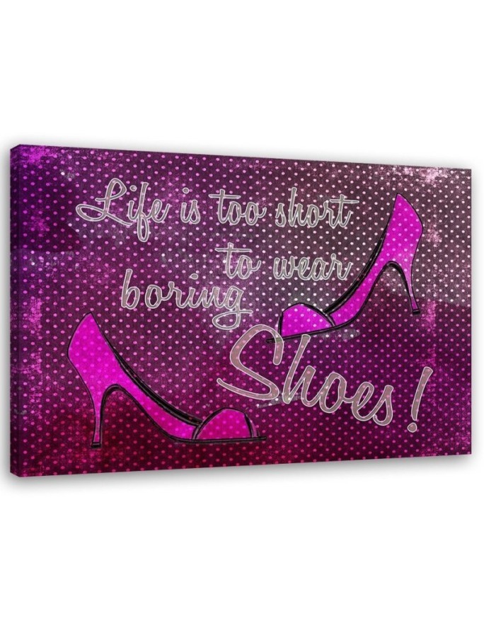 Modern paintings - Lettering and pink stilettos by Andrea Haase | FEEBY