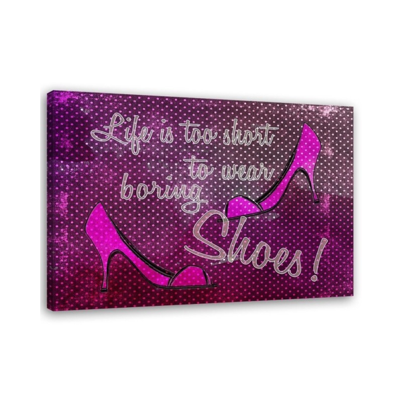 Modern paintings - Lettering and pink stilettos by Andrea Haase | FEEBY