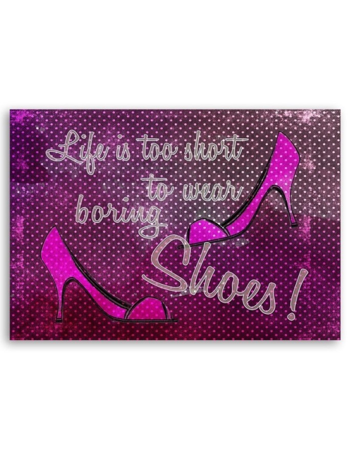 Modern paintings - Lettering and pink stilettos by Andrea Haase | FEEBY