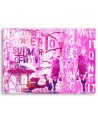 Fashionable Canvas paintings - Pink lettering and female figure Andrea Haase | FEEBY