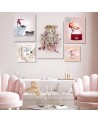 Glamour Canvas prints for the living room - Red handbag stilettos | FEEBY