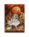 Modern Canvas painting for living room - Cat halloween Svetrinka.art | FEEBY