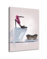 Elegant Canvas prints for bedroom - Stilettos and glasses glamour | FEEBY