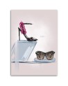 Elegant Canvas prints for bedroom - Stilettos and glasses glamour | FEEBY