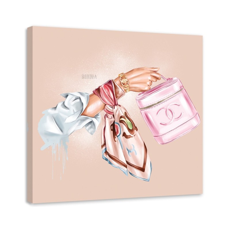 Modern glamour paintings - Paris hand with bag | FEEBY