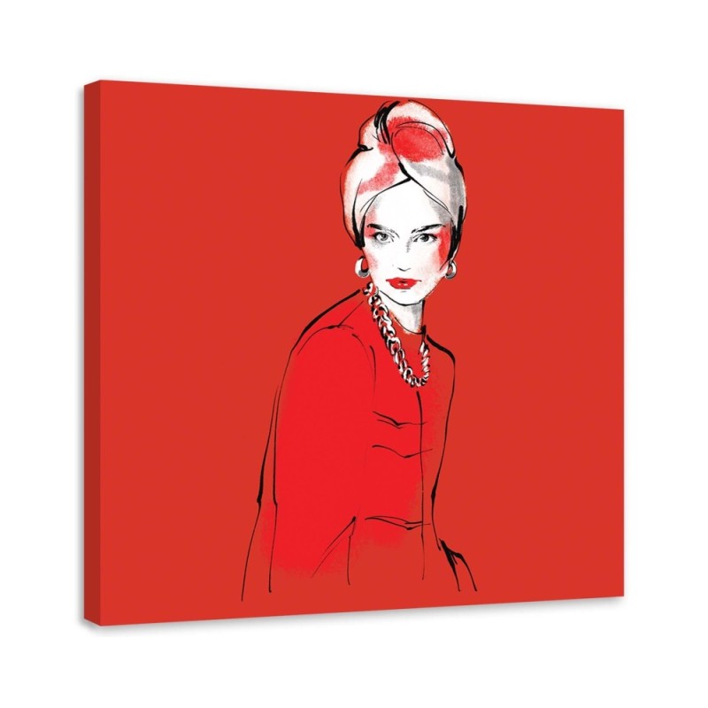 Canvas prints glamour - Red Woman Portrait Irina Sadykova | FEEBY
