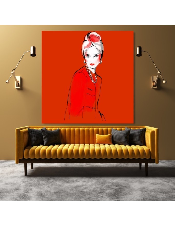 Canvas prints glamour - Red Woman Portrait Irina Sadykova | FEEBY