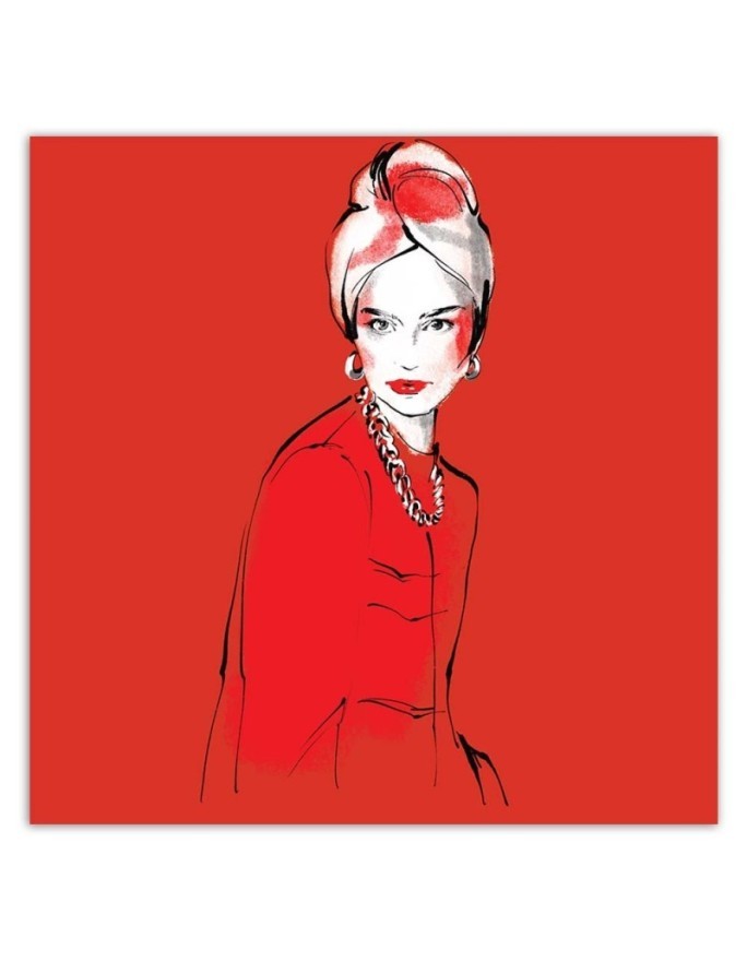 Canvas prints glamour - Red Woman Portrait Irina Sadykova | FEEBY