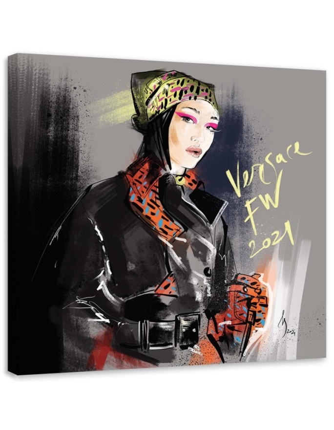 Canvas prints - Portrait Woman Fashion Black Irina Sadykova | FEEBY