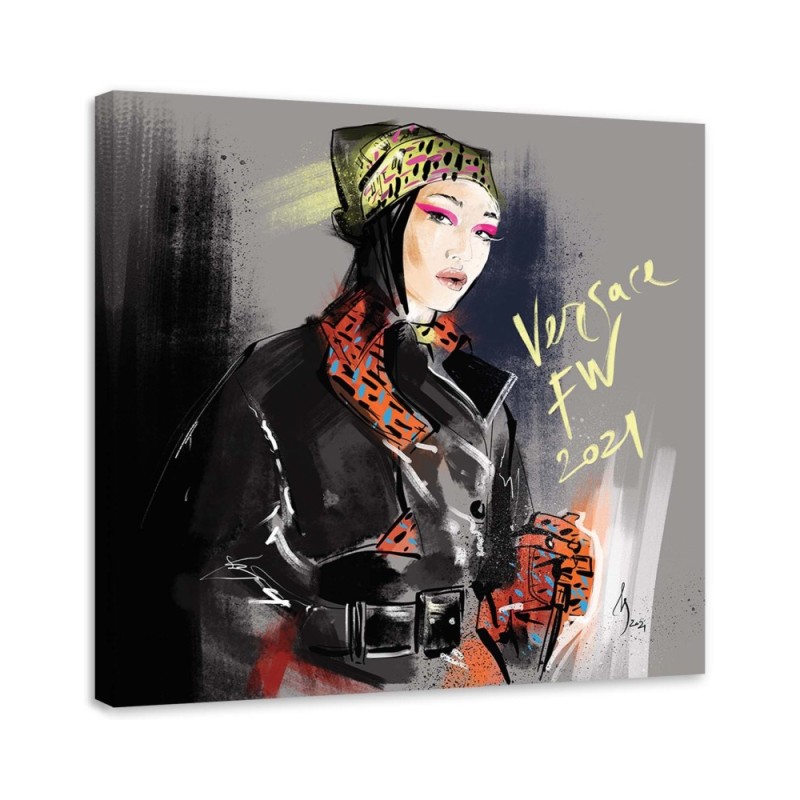 Canvas prints - Portrait Woman Fashion Black Irina Sadykova | FEEBY