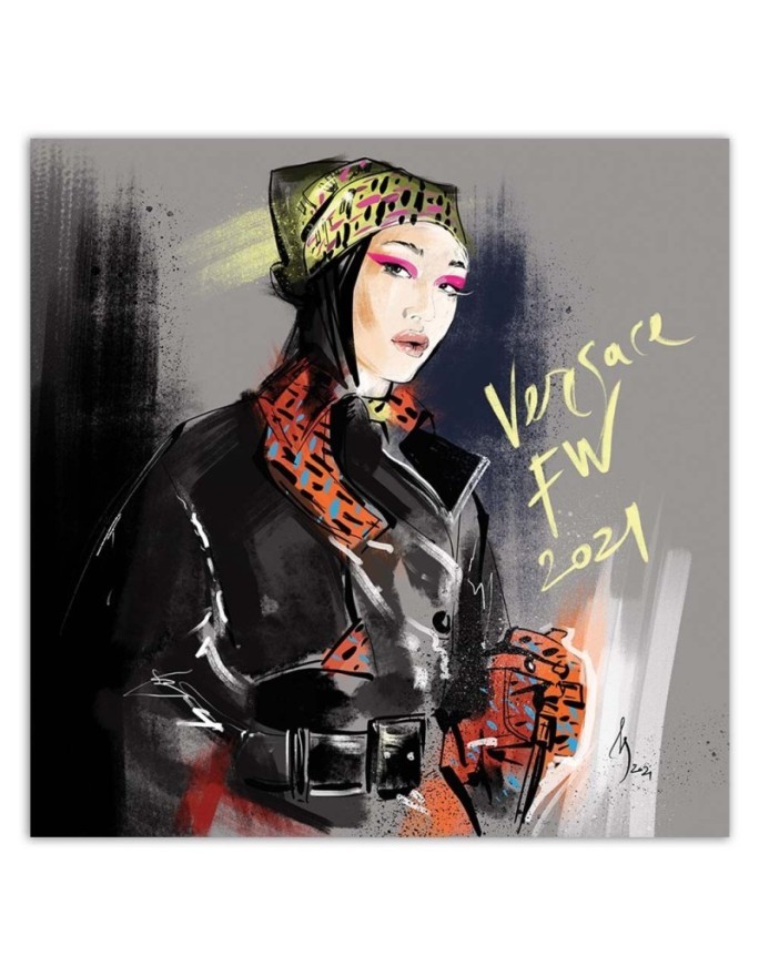 Canvas prints - Portrait Woman Fashion Black Irina Sadykova | FEEBY