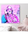 Fashion Prints on Canvas - Retro Pink Female Fashion Irina Sadykova | FEEBY