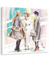 Wall painting - Women Walk Paris Friendship Irina Sadykova | FEEBY
