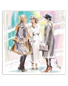 Wall painting - Women Walk Paris Friendship Irina Sadykova | FEEBY