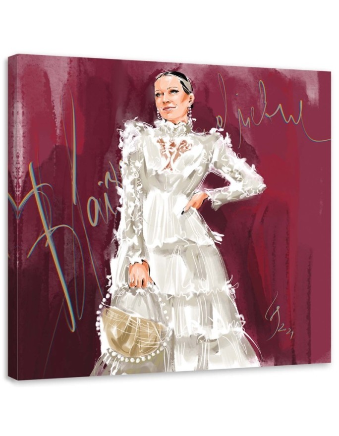 Wall art paintings - Dress Woman Fashion Pink Irina Sadykova | FEEBY