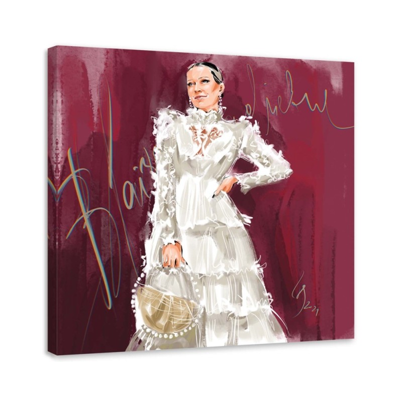 Wall art paintings - Dress Woman Fashion Pink Irina Sadykova | FEEBY