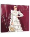 Wall art paintings - Dress Woman Fashion Pink Irina Sadykova | FEEBY