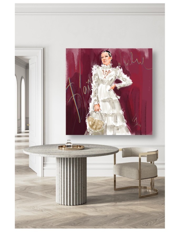 Wall art paintings - Dress Woman Fashion Pink Irina Sadykova | FEEBY