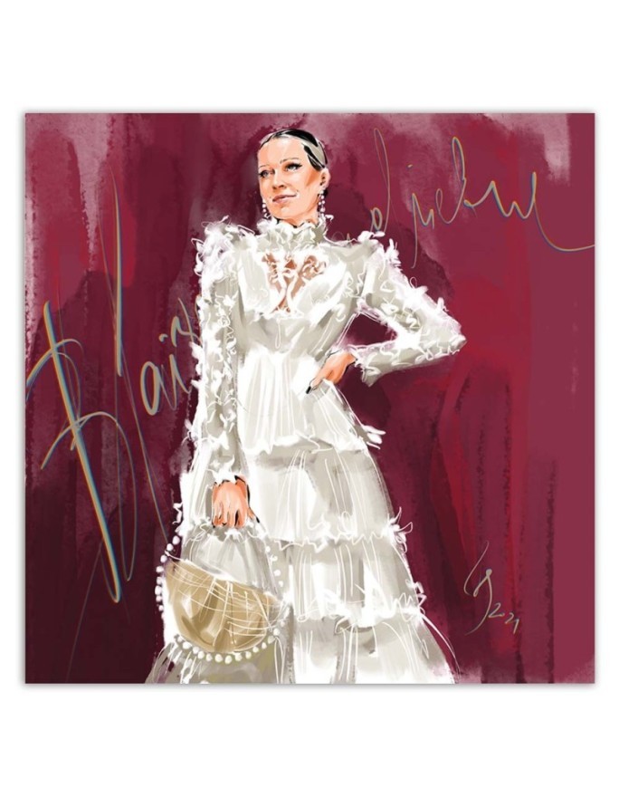 Wall art paintings - Dress Woman Fashion Pink Irina Sadykova | FEEBY