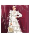 Wall art paintings - Dress Woman Fashion Pink Irina Sadykova | FEEBY
