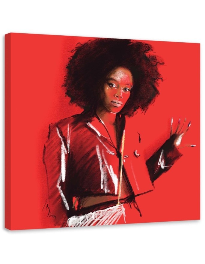 Murals Canvas prints - Versace Portrait Red Fashion Woman Irina Sadykova | FEEBY