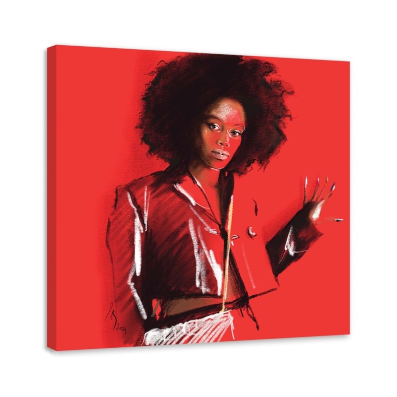 Murals Canvas prints - Versace Portrait Red Fashion Woman Irina Sadykova | FEEBY