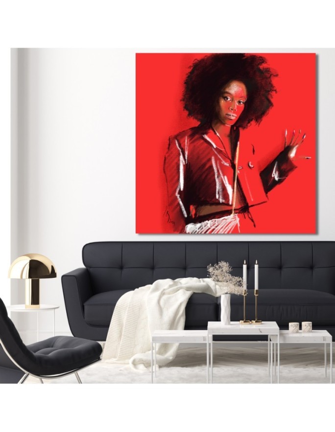 Murals Canvas prints - Versace Portrait Red Fashion Woman Irina Sadykova | FEEBY