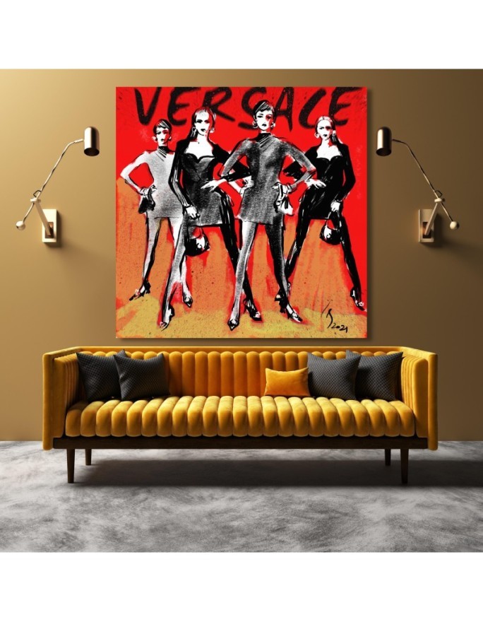 Canvas prints of glamour - Versace Fashion Women Irina Sadykova | FEEBY