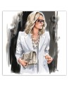 Wall art Canvas - Blonde Woman White Fashion Irina Sadykova | FEEBY