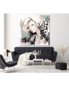 Stylish Canvas prints - Woman Blonde Face Fur Fashion Irina Sadykova | FEEBY